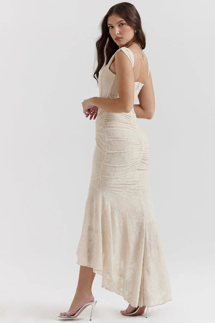 Aurelle Elegant Waist Maxi Dress