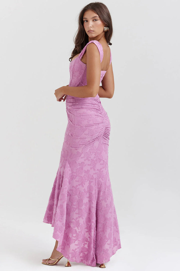Aurelle Elegant Waist Maxi Dress