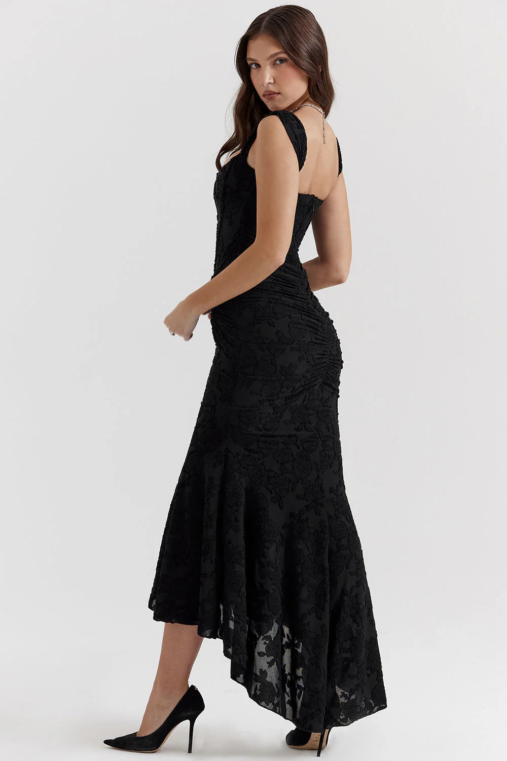 Aurelle Elegant Waist Maxi Dress